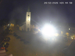 Náměstí, koste sv. Markéty