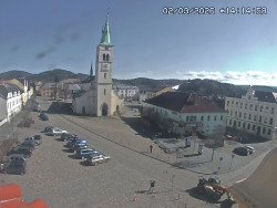 Náměstí, koste sv. Markéty