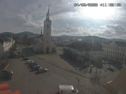 Náměstí, koste sv. Markéty