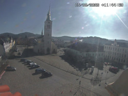 Náměstí, koste sv. Markéty