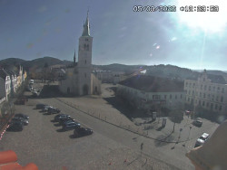 Náměstí, koste sv. Markéty