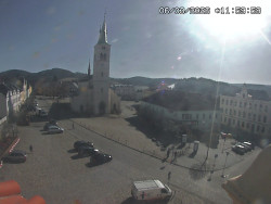 Náměstí, koste sv. Markéty