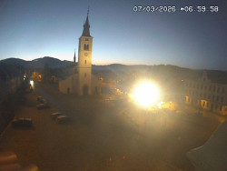 Náměstí, koste sv. Markéty