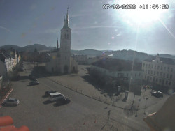 Náměstí, koste sv. Markéty