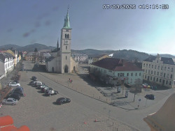 Náměstí, koste sv. Markéty