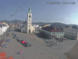 Náměstí, koste sv. Markéty