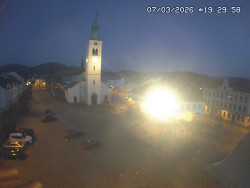 Náměstí, koste sv. Markéty