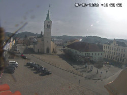 Náměstí, koste sv. Markéty