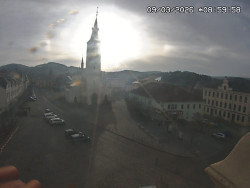 Náměstí, koste sv. Markéty