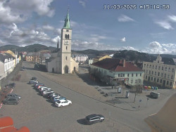 Náměstí, koste sv. Markéty