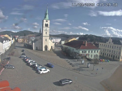 Náměstí, koste sv. Markéty