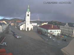 Náměstí, koste sv. Markéty