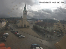 Náměstí, koste sv. Markéty