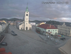 Náměstí, koste sv. Markéty