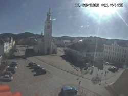 Náměstí, koste sv. Markéty