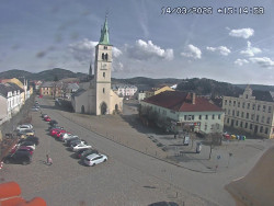 Náměstí, koste sv. Markéty