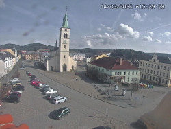 Náměstí, koste sv. Markéty