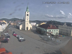 Náměstí, koste sv. Markéty