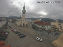 Náměstí, koste sv. Markéty