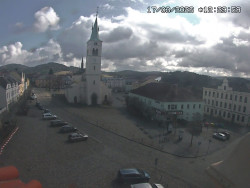 Náměstí, koste sv. Markéty