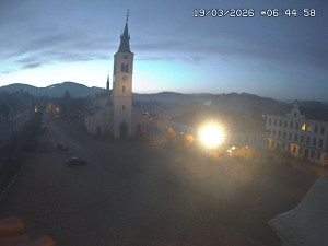 Město Kašperské Hory - Náměstí, koste sv. Markéty - 19.3.2026 v 05:45 Město Kašperské Hory - Náměstí, koste sv. Markéty - 19.3.2026 v 05:45