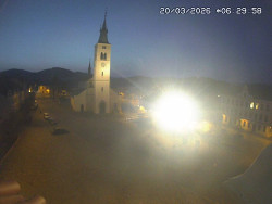 Náměstí, koste sv. Markéty