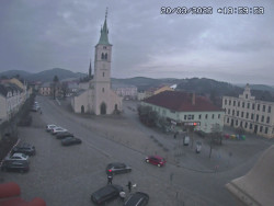 Náměstí, koste sv. Markéty