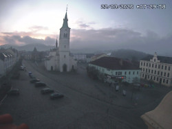 Náměstí, koste sv. Markéty