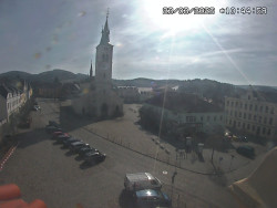 Náměstí, koste sv. Markéty