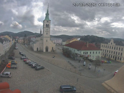 Náměstí, koste sv. Markéty