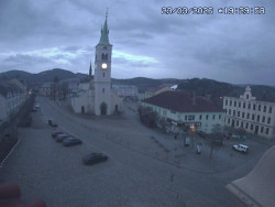 Náměstí, koste sv. Markéty