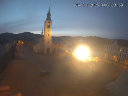 Náměstí, koste sv. Markéty