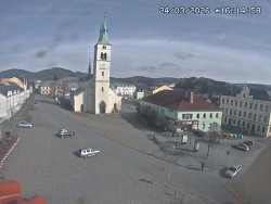 Náměstí, koste sv. Markéty