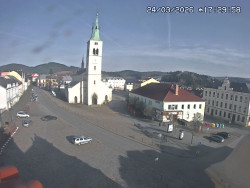 Náměstí, koste sv. Markéty