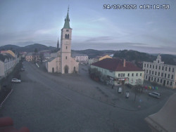 Náměstí, koste sv. Markéty