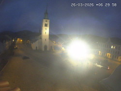 Náměstí, koste sv. Markéty