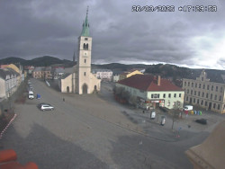 Náměstí, koste sv. Markéty