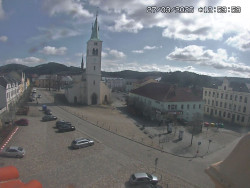 Náměstí, koste sv. Markéty