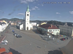 Náměstí, koste sv. Markéty