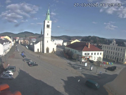 Náměstí, koste sv. Markéty