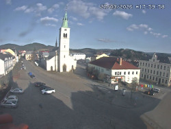 Náměstí, koste sv. Markéty