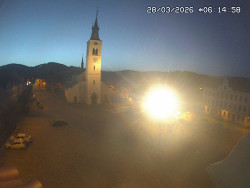 Náměstí, koste sv. Markéty