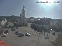 Náměstí, koste sv. Markéty