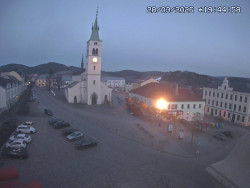 Náměstí, koste sv. Markéty