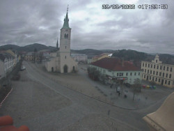 Náměstí, koste sv. Markéty