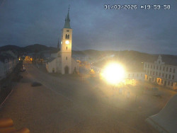 Náměstí, koste sv. Markéty