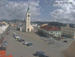 Náměstí, koste sv. Markéty