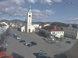 Náměstí, koste sv. Markéty