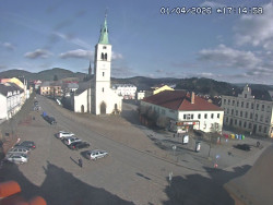 Náměstí, koste sv. Markéty