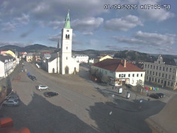 Náměstí, koste sv. Markéty